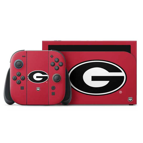 University of Georgia Logo Red Nintendo Switch 2 (2025) with Joy-Con Skin